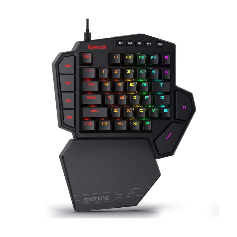 Redragon K585 Wired DITI One-Handed RGB Mechanical Gaming 42 Keys Type-C Gaming Hot-Swappable Wrist Rest Keyboard