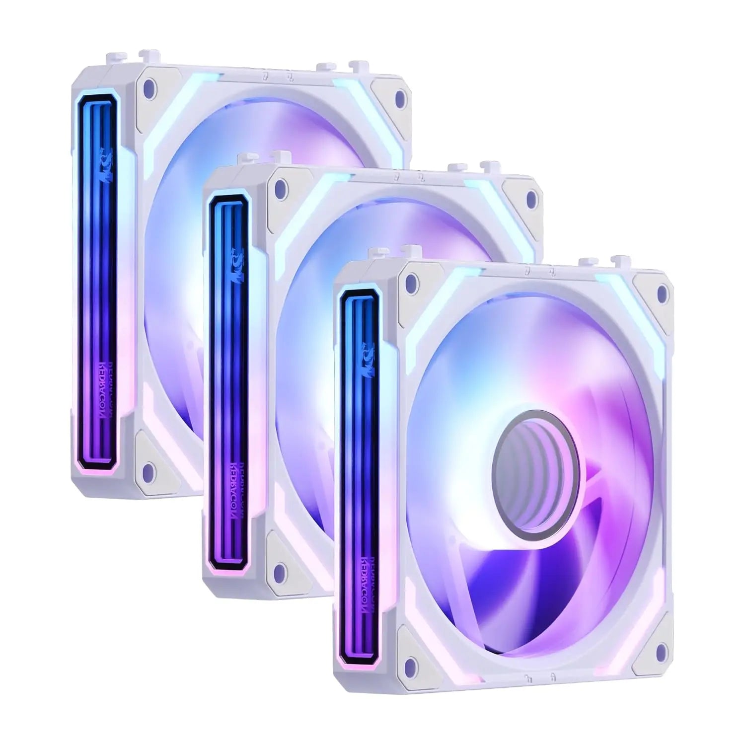 Redragon GCF012 Reverse 120mm PC Case Fan Daisy-Chain Connection 5V 3Pin ARGB Lighting, 4 Pin PWM Case Fan