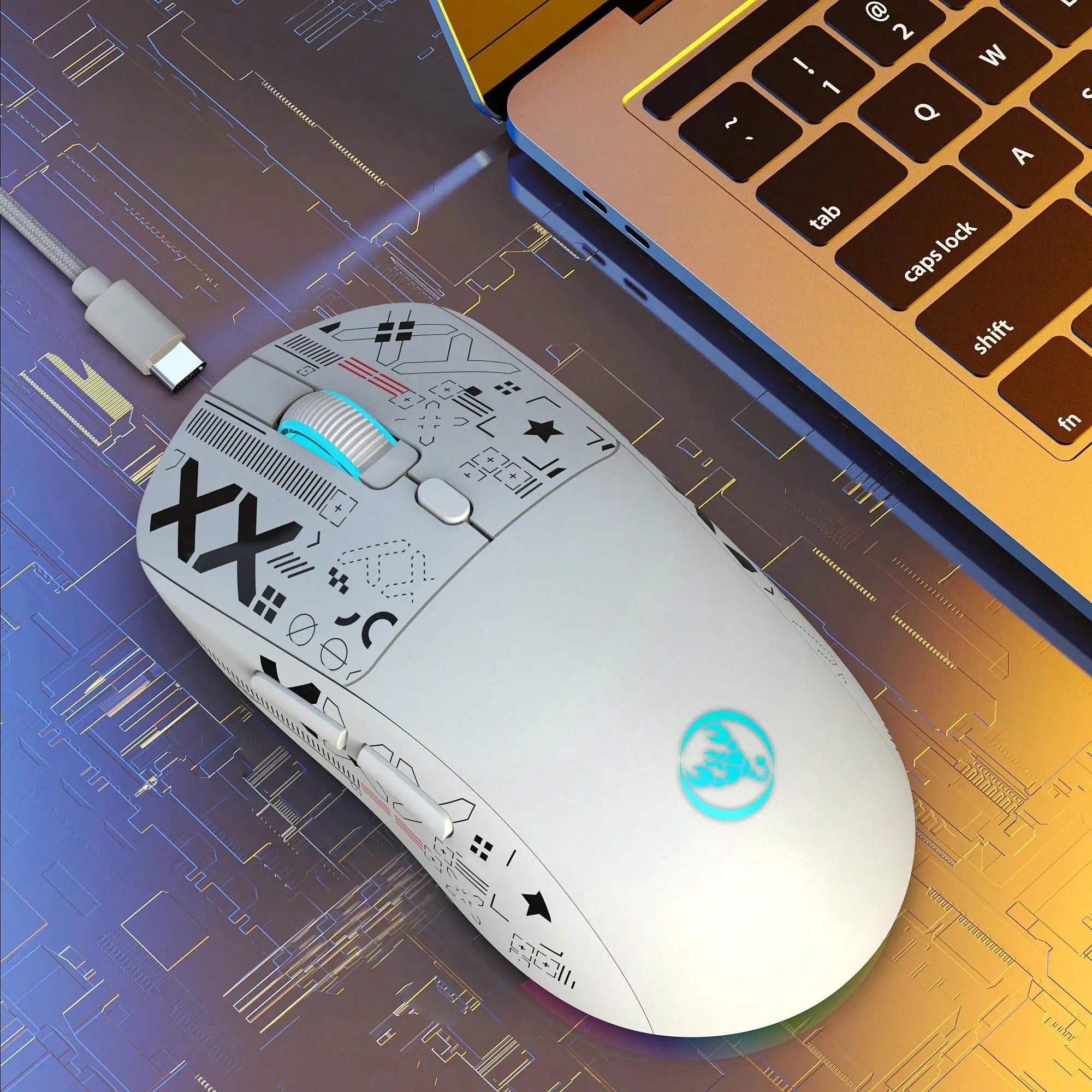 HXSJ T90 RGB Backlit Gaming Mouse Wired 2.4G Bluetooth Wireless New Model 650mAh Battery 500 Million Clicks up to 4000 DPI