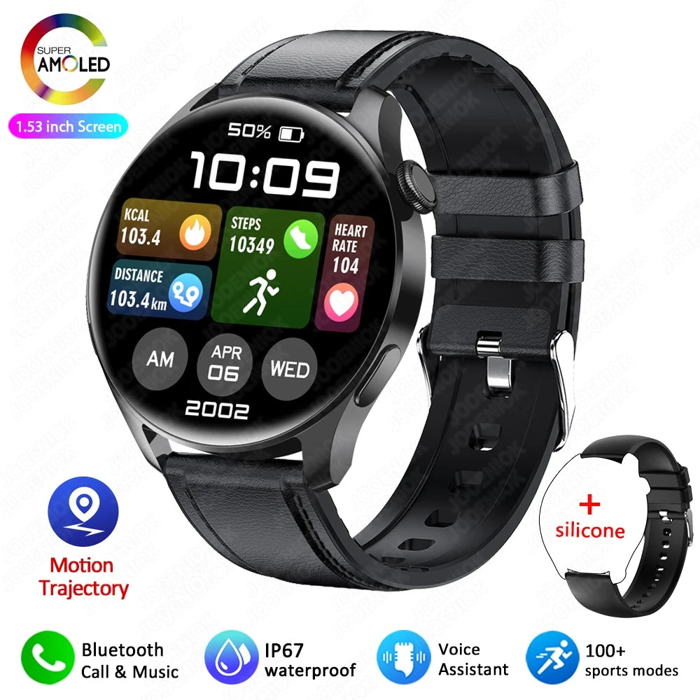 2025 New Sports Smart Watch Men Bluetooth Call Full Touch Screen Waterproof Heart Rate AI Vioce Music Smartwatch For Android IOS