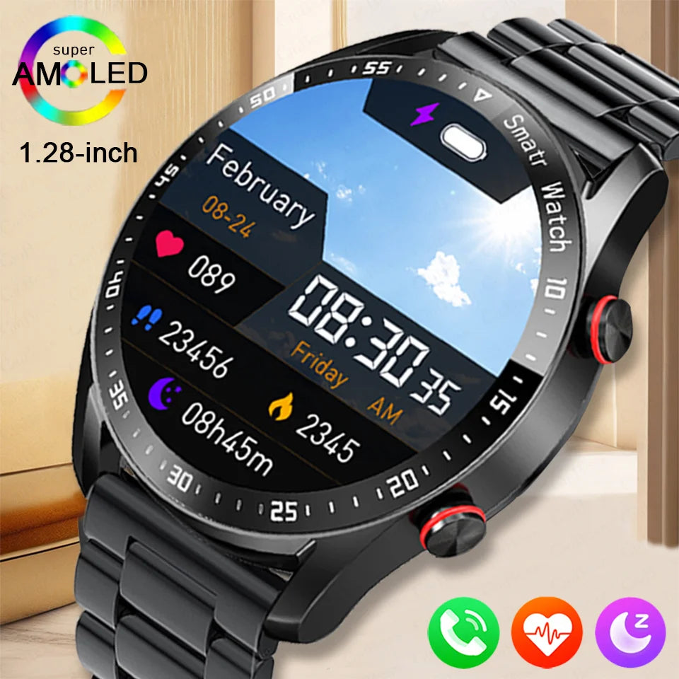 Outdoor Sports Smartwatch Men ECG+PPG Bluetooth...